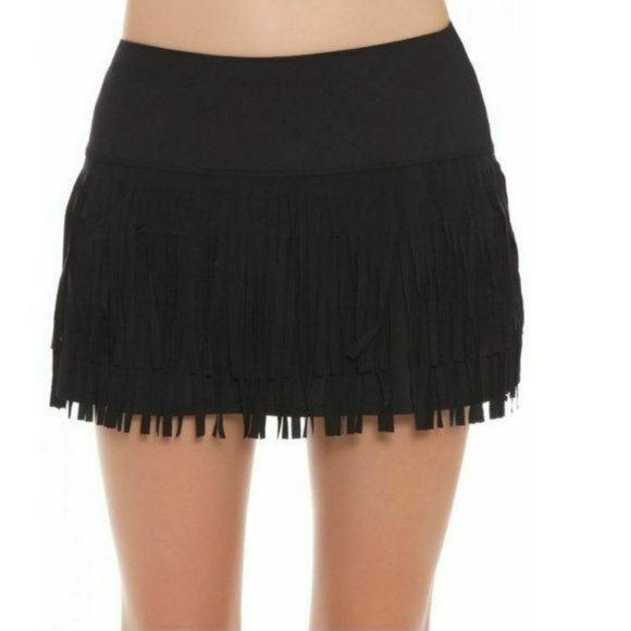 Nwt Lucky In Love Fringe Active Tennis Skirt Skort Shorts L Large - Picture 12 of 13